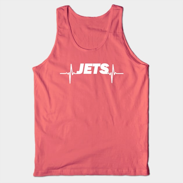 Jets heartbeat white Tank Top by Flyingpanda